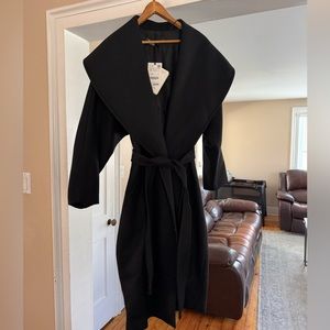 NWT Zara Manteco Wool Coat with oversized collar